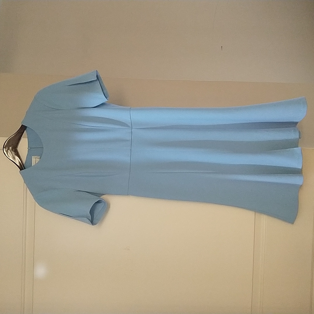 Women midi dress split sleeve fit and flare